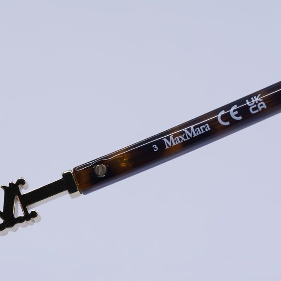 MaxMara EMME15 MM0065 52G Sunglasses Havana Round Frame, Brown Lenses - Picture 10 of 11